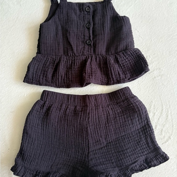Black Crochet Kids Matching Set - Picture 3 of 3